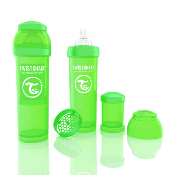 Twistshake biberon yeşil 330 ml