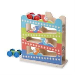 Melissa & Doug Ahşap Araç Rampa Kulesi- Zilli Kaydırma