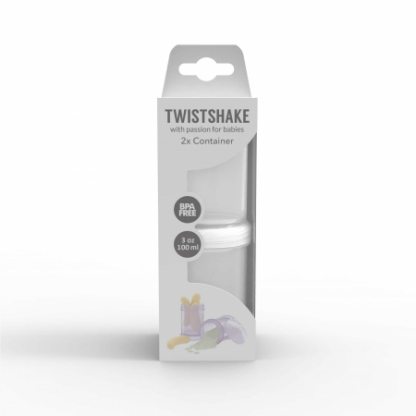 TwistShake İkili Saklama Kabı (Beyaz)
