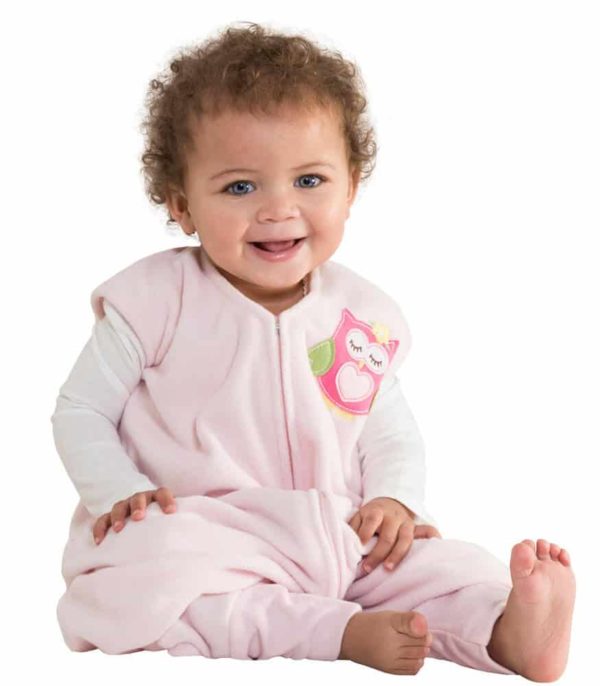 HALOÂ® SleepSackÂ® Ayaklı Polar Uyku Tulumu - Pembe Baykuş (18-24 Ay)