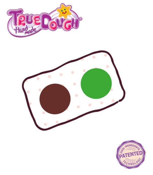 TrueDough Doğal Oyun Hamuru Yedek İkili Paket (Yeşil & Kahverengi)