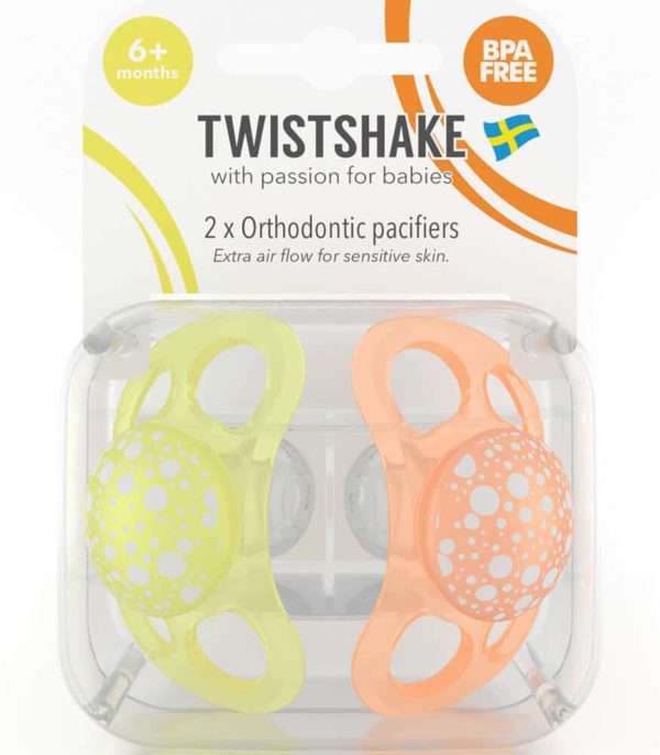 TwistShake Silikon Emzik (6 Ay+) / Turuncu - Sarı