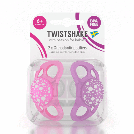 TwistShake Silikon Emzik (6 Ay+) / Pembe - Mor