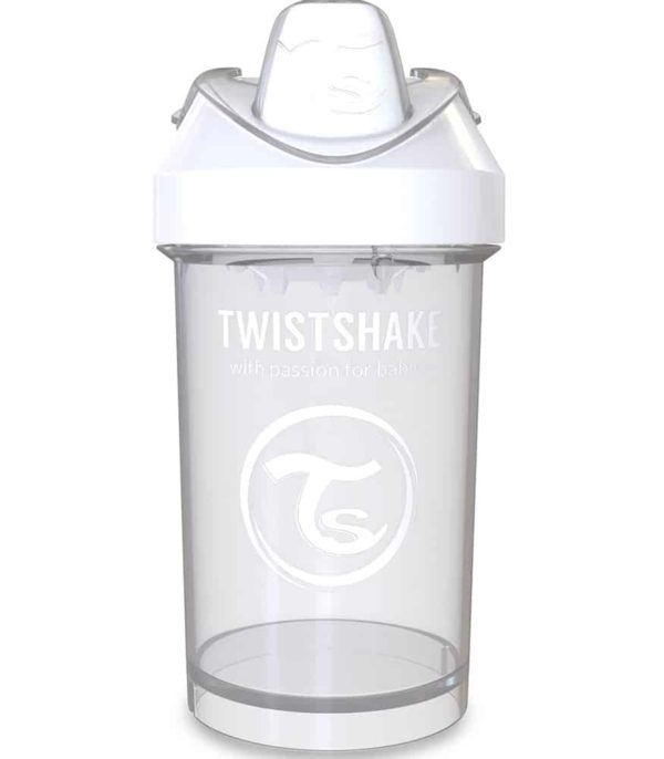 TwistShake Crawler Cup Damlatmaz Suluk Beyaz (300 ml)