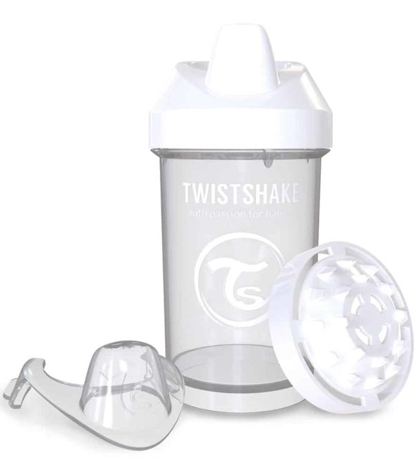 TwistShake Crawler Cup Damlatmaz Suluk Beyaz (300 ml)