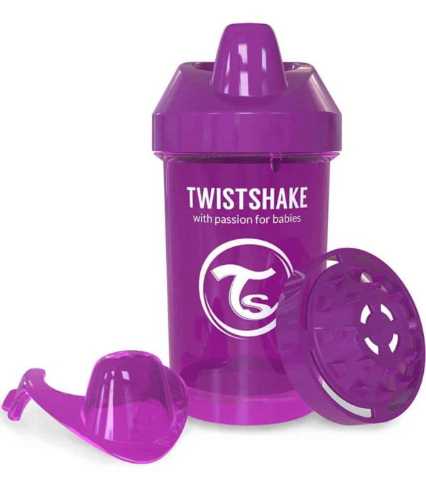 TwistShake Crawler Cup Damlatmaz Suluk Mor (300 ml)