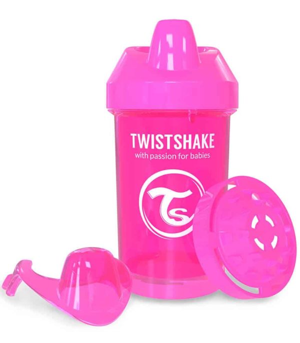 TwistShake Crawler Cup Damlatmaz Suluk Pembe (300 ml)