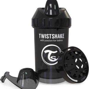 TwistShake Crawler Cup Damlatmaz Suluk Siyah (300 ml)
