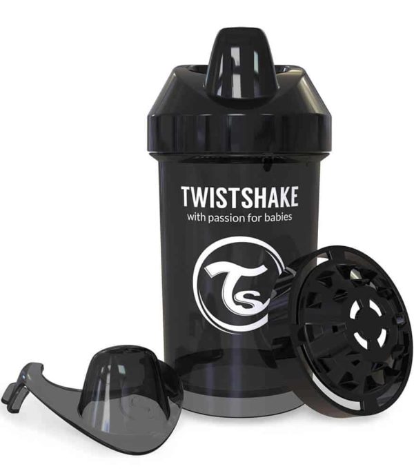 TwistShake Crawler Cup Damlatmaz Suluk Siyah (300 ml)