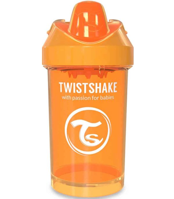 TwistShake Crawler Cup Damlatmaz Suluk Turuncu (300 ml)