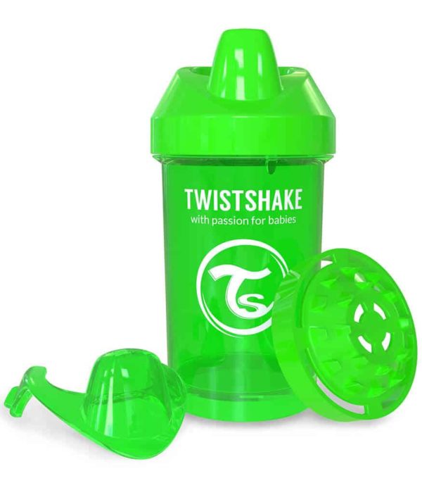 TwistShake Crawler Cup Damlatmaz Suluk Yeşil (300 ml)