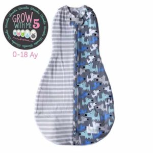 Woombie Grow With Me Büyüyebilen Kundak - Doggie Stripes 0-18 Ay