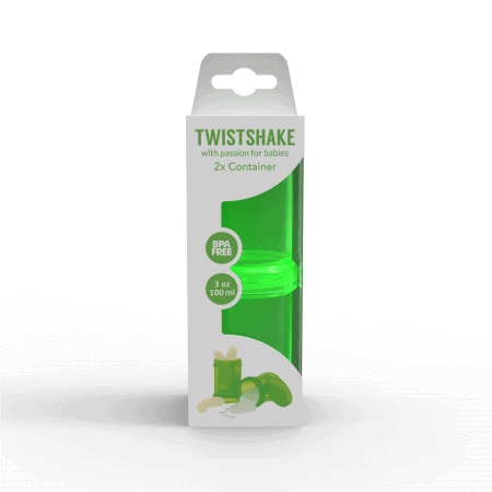 TwistShake İkili Saklama Kabı (Yeşil)
