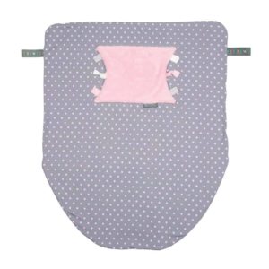 Cheeky Chompers Puset ve Bebek Battaniyesi (Polka Dot Pink)