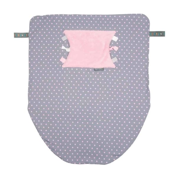 Cheeky Chompers Puset ve Bebek Battaniyesi (Polka Dot Pink)