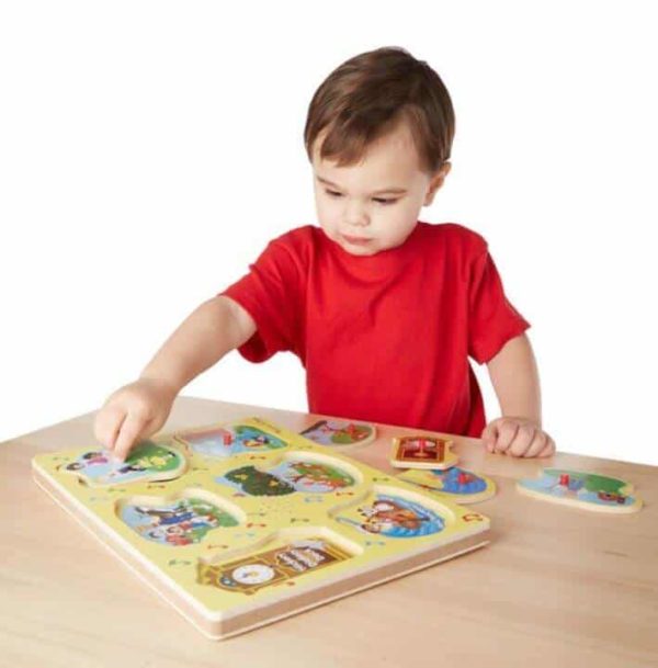 Melissa & Doug Ahşap Sesli Yapboz (İngilizce Çocuk Åarkıları 1)