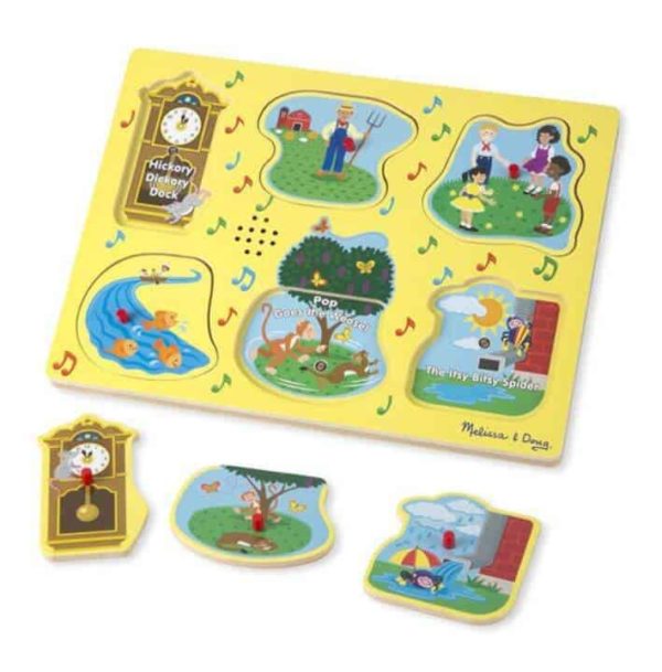 Melissa & Doug Ahşap Sesli Yapboz (İngilizce Çocuk Åarkıları 1)