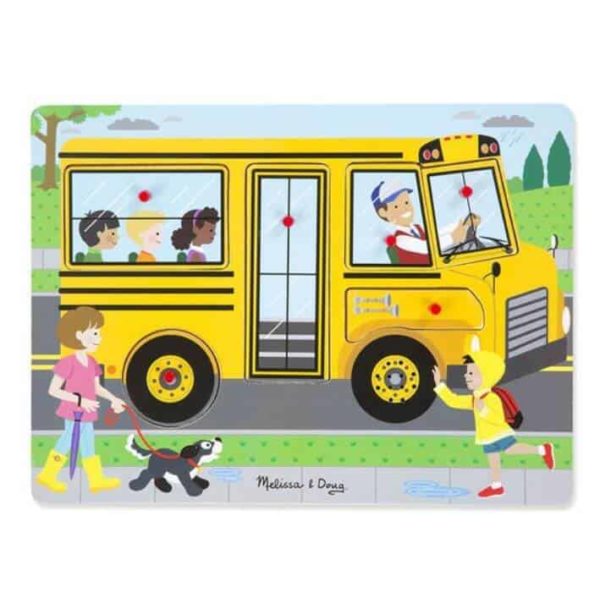 Melissa & Doug Ahşap Sesli Yapboz-The Wheels on the Bus