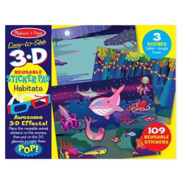 Melissa & Doug 3D Tak Çıkar Çıkartma Kitabı (Hayvanlar)