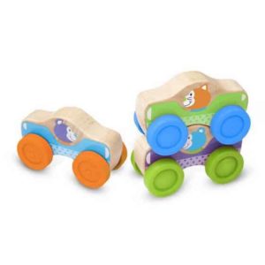 Melissa & Doug Ahşap Arabalar-Hayvanlar