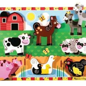 Melissa & Doug Ahşap Tombul Yapboz (Çiftlik)