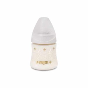 Suavinex Couture Geniş Ağız Biberon 150 ml Yuvarlak Uç No.1 Yavaş Akış Silikon Uç (0+ ay) Beyaz