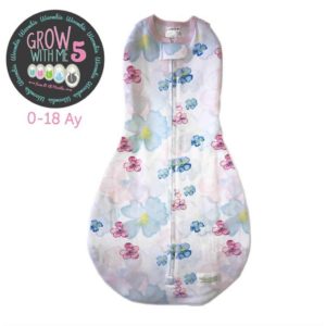 Woombie Grow With Me | Büyüyebilen Kundak - Flowy Flowers 0-18 Ay