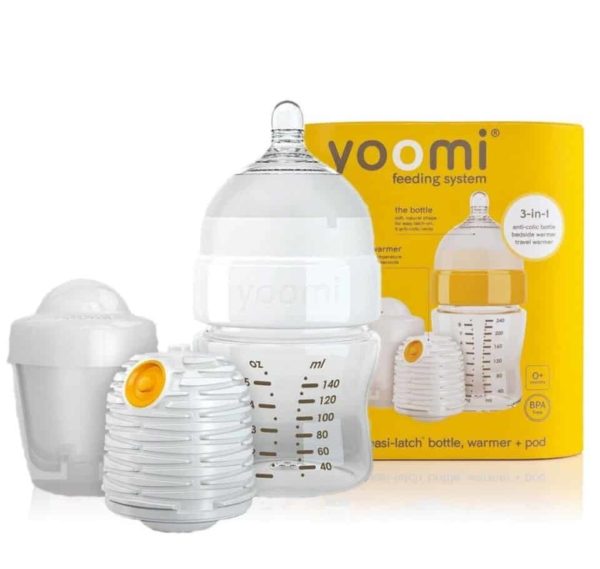 Yoomi 5OZ (140ml) Biberon + Isıtıcı + Yavaş Akışkan Emzik + Mikrodalga Isıtma Haznesi