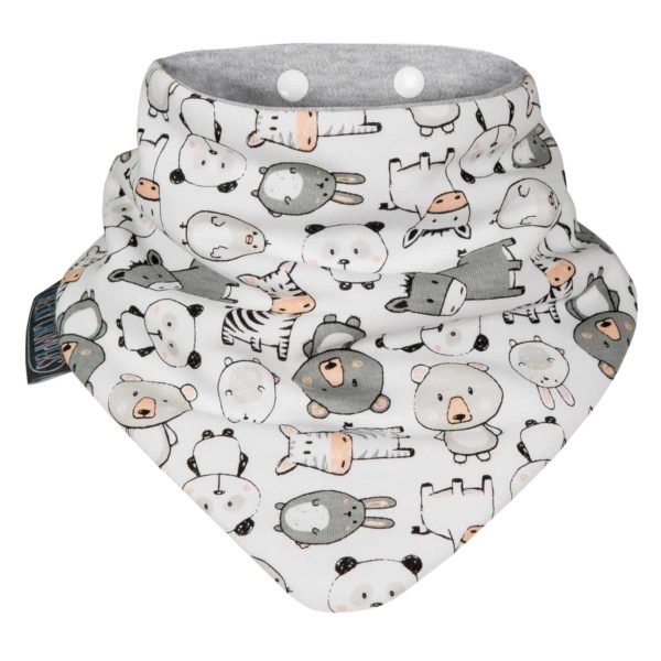 Cheeky Chompers Neckerbib Panda Pals & Grey Stripes3