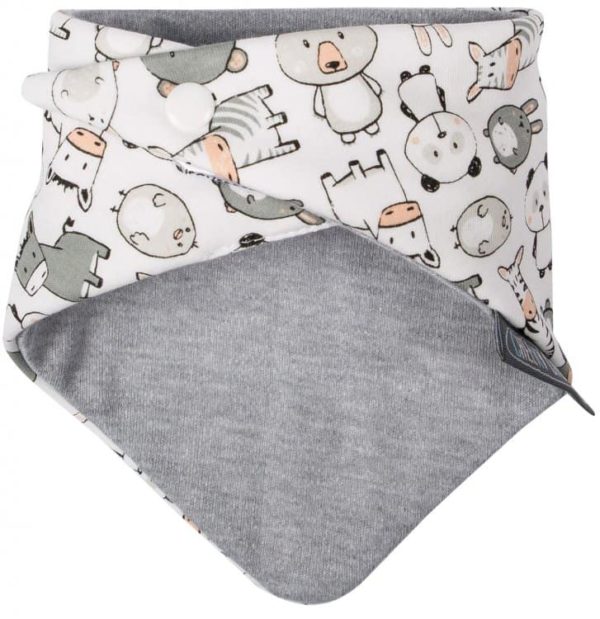 Cheeky Chompers Neckerbib Panda Pals & Grey Stripes4