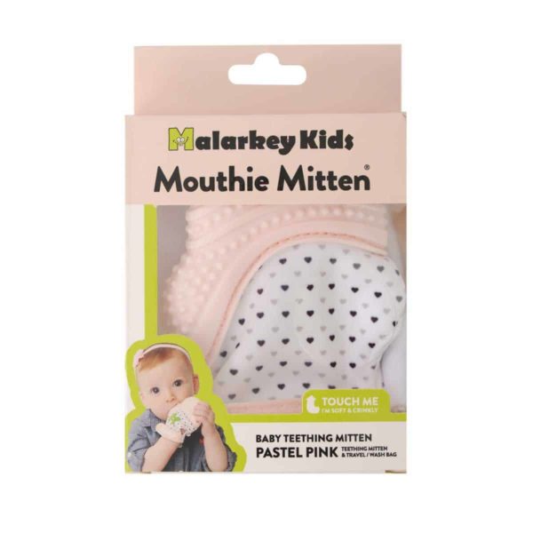 mouthie mitten diş kaşıyıcı eldiven pastel pembe 4