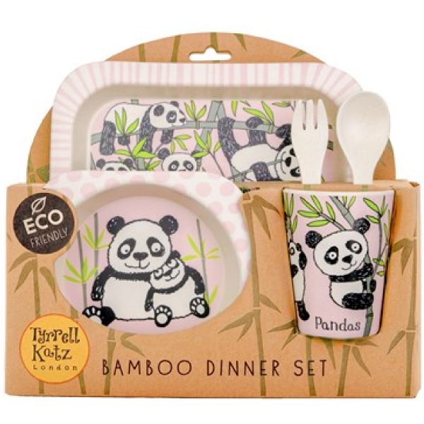 Tyrrell Katz Bambu Çocuk Yemek Seti Panda 2