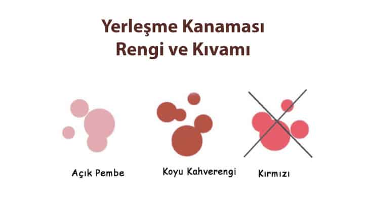 Yerleşme Kanaması Rengi ve Kıvamı