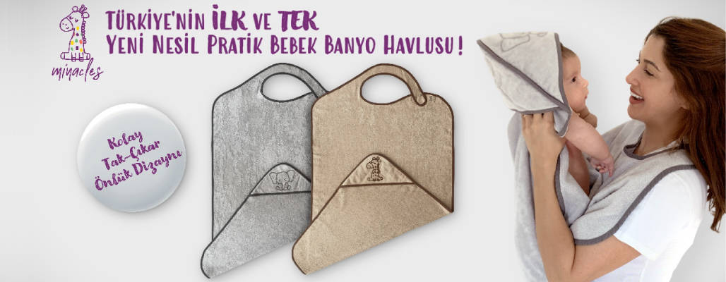 Minacles Bebek Banyo Havlusu