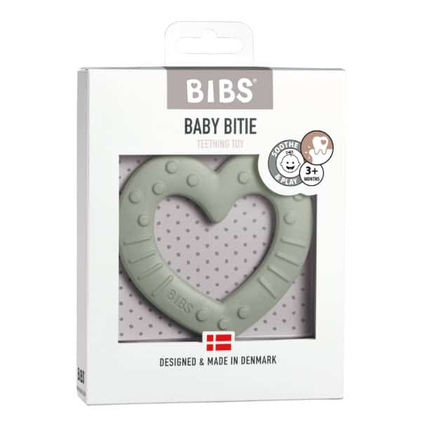 Bibs Baby Bitie Diş Kaşıyıcı Heart Sage2