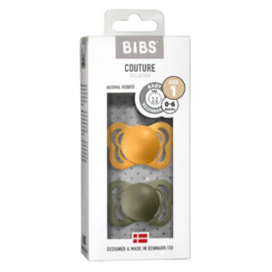 Bibs Couture Damaklı Kauçuk Emzik 2'li Set Honey Bee / Olive 4